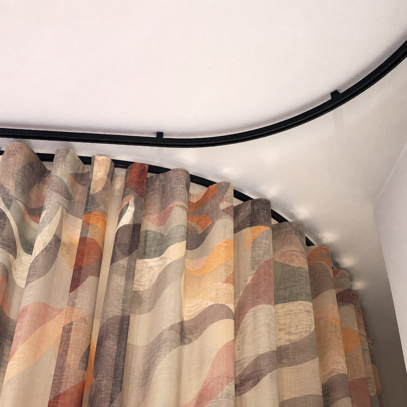 Interstil Zero.2 – moderne 1-läufige Gardinenschiene quadratisch 20mm zur Deckenmontage
