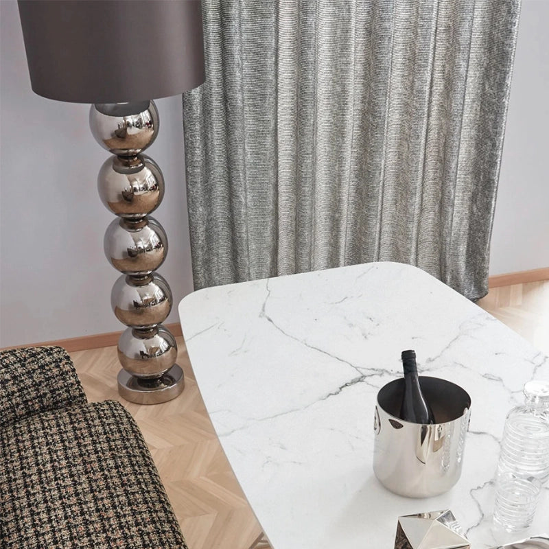 Nizza – eleganter Vorhang nach Maß mit feinem Glanzmuster glamourös blickdicht Metallic