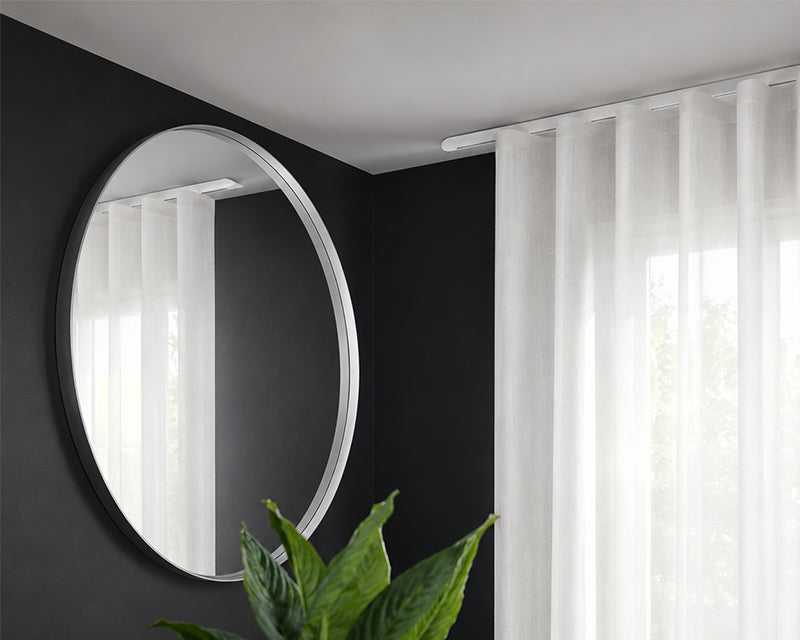 Interstil W6.2 Pur – ultraflache Design Gardinenschiene 1-läufig zur Deckenmontage