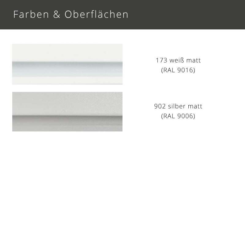 MHZ 01-2404 – flache 1-läufige Objektschiene Outdoor Aluminium zur Deckenmontage