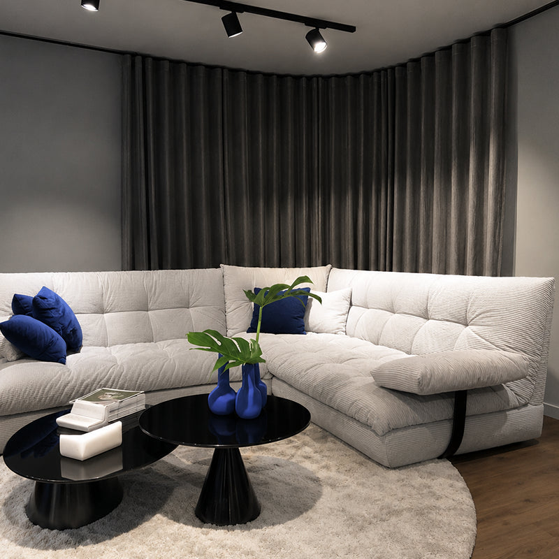 Interstil Zero.2 W – moderne quadratische Wellenvorhangschiene zur Deckenmontage