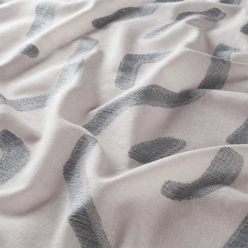 Soft Shapes – halbtransparenter Design Vorhang nach Maß mit organischem Muster Leinenanteil