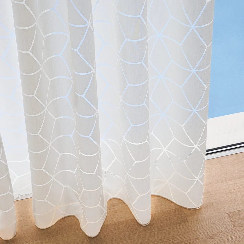 Stairway – moderne halbtransparente Gardine nach Maß mit grafischem Ausbrenner-Design, 6 Farben