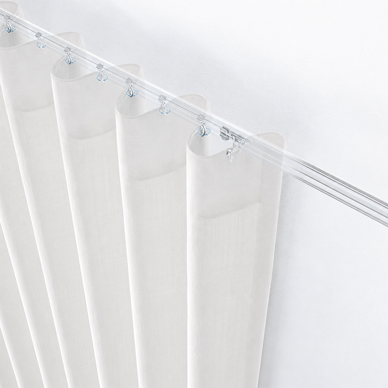 Interstil W3.2 – moderne runde Wellenvorhangstange 1-läufig zur Wandmontage Ø 30 mm